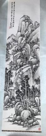 Old Chinese scroll painting, Antiek en Kunst, Ophalen of Verzenden