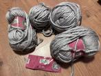 Action Alison & mae XL garen grijs totaal 4 bollen, Hobby en Vrije tijd, Breien en Haken, Ophalen of Verzenden, Zo goed als nieuw