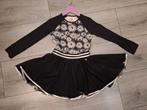 Mooie LoFff jurkje zwart zilver grijs maat 110 / 116, Kinderen en Baby's, Kinderkleding | Maat 116, Meisje, Ophalen of Verzenden