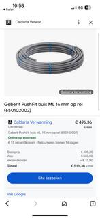 Geberit Pushfit ML 16mm 100 meter, Ophalen of Verzenden, Nieuw, Toilet