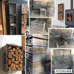 Industriële Bak Kist Mand Haardhout Houtmand, Opbergbakken, Huis en Inrichting, Woonaccessoires | Kisten, Ophalen of Verzenden