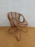 Vintage rotan Rohe Noordwolde fauteuil bohomain stoel, Huis en Inrichting, Stoelen, Ophalen, Gebruikt, Rohe noordwolde, Bruin