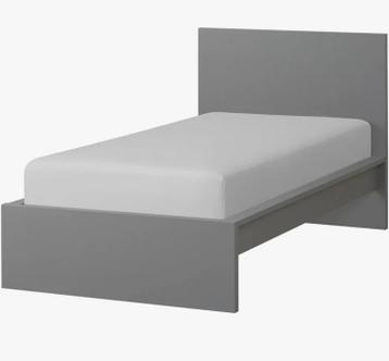 IKEA Malm bedframe, grijs, 90x200 cm nieuw - afbeelding 1