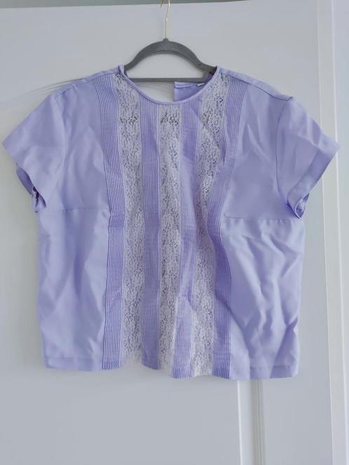 Vintage jaren 50 lila blouse, Kleding | Dames, Blouses en Tunieken, Gedragen, Paars, Ophalen of Verzenden