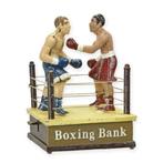 Boksers mechanische spaarpot gietijzer, Verzamelen, Spaarpotten, Verzenden