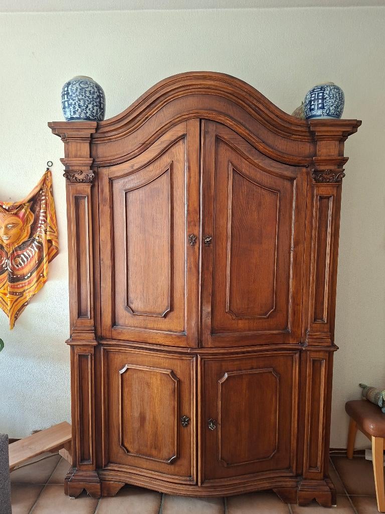 Eiken wandmeubel, Ophalen, Eikenhout, Zo goed als nieuw, Minder dan 150 cm