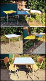 Tubax tafels | gekleurde formica in vierkant 70*70 (30 stks), Gebruikt, Vierkant, Vier personen, Industrial