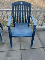 Hartman Tuinstoelen Blauw - 5 stuks, Tuin en Terras, Ophalen of Verzenden, Gebruikt, Plastic, Stapelbaar