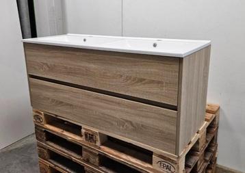 Badkamermeubel 120x46 cm eiken