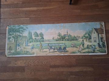 Katholieke Aanwijskaart F.E. Beker, ca. 1910 schoolplaat  beschikbaar voor biedingen