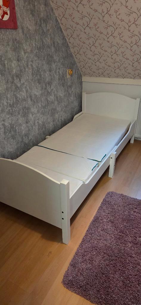 Kinderbed, Kinderen en Baby's, Kinderkamer | Bedden, Gebruikt, 180 cm of meer, 70 tot 85 cm, Lattenbodem, Matras, Ophalen