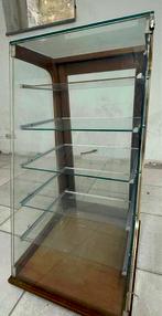 Vintage Vitrinekast met Glazen Planken, Ophalen, Met plank(en), Minder dan 50 cm, Gebruikt
