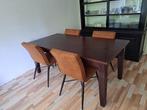 Massief houten eettafel koloniaalse of landelijke stijl, Ophalen, Landelijk , koloniaals, klassiek, tijdsloos, Gebruikt, 50 tot 100 cm