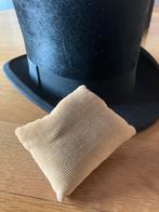 Vintage Bischoff n.v. Hoge Hoed Zwart Maat 58 met Doos, Ophalen, Gedragen, 58 cm (L, 7¼ inch) of meer, Hoed