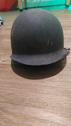 Oude US M1 Legerhelm: zeldzame front seam/heat stamp 8D., Ophalen of Verzenden, Overige soorten, Amerika, Helm of Baret