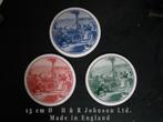 Drie ronde wandtegels motief Rocket stoomtrein 1830., Ophalen of Verzenden, Zo goed als nieuw, Trein, Overige typen