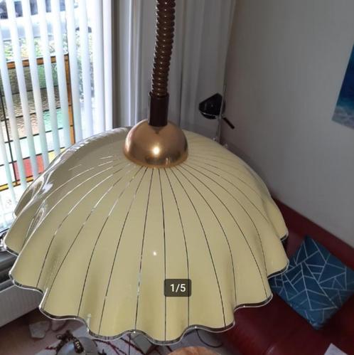 hanglamp  '80 Hollywood Regency stijl -hotel chic - pendel, Huis en Inrichting, Lampen | Hanglampen, Zo goed als nieuw, Minder dan 50 cm