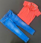 Kleding set: Skinny jeans maat 110 en shirt maat 92, Ophalen of Verzenden, Gebruikt, Maat 110