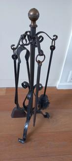 Stabiel Haardstel 4-delig - Pook, Knijper, Borstel, Schep, Ophalen of Verzenden, Gebruikt, Houthaard