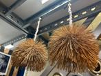 Twee xl raffia hanglampen | boho Ibiza, Huis en Inrichting, Ophalen, Zo goed als nieuw, 50 tot 75 cm