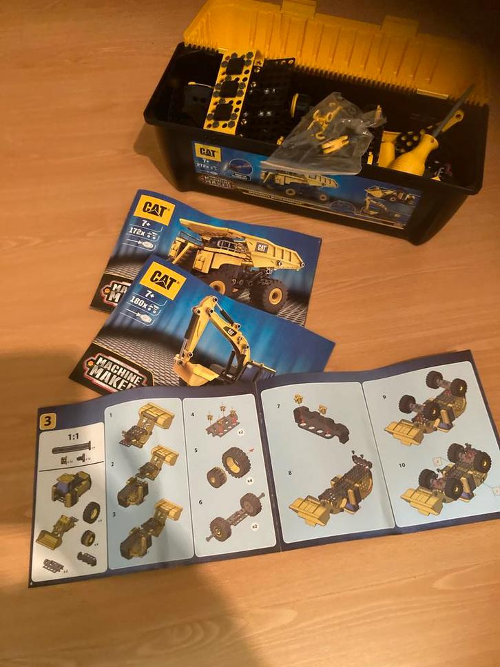 Cat Machine Maker in Koffer - 3 Modellen, Kinderen en Baby's, Speelgoed | Speelgoedvoertuigen, Zo goed als nieuw, Ophalen of Verzenden