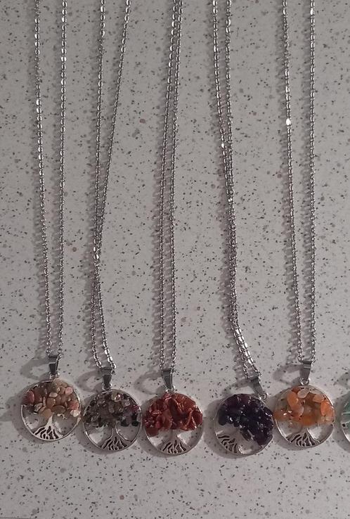 Levensboom edelsteen ketting "nieuw", Sieraden, Tassen en Uiterlijk, Kettingen, Nieuw, Steen of Mineraal, Met edelsteen, Ophalen of Verzenden
