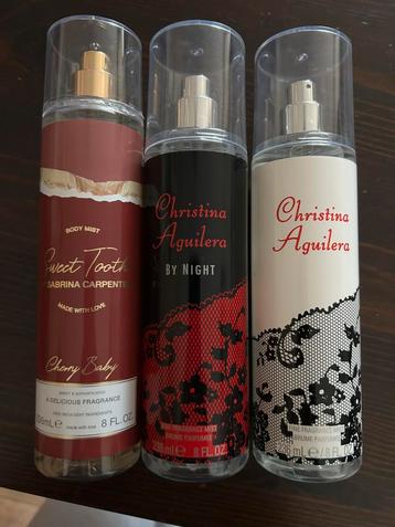 NEW Sabrina Carpenter & Christina Aguilera bodymist set beschikbaar voor biedingen