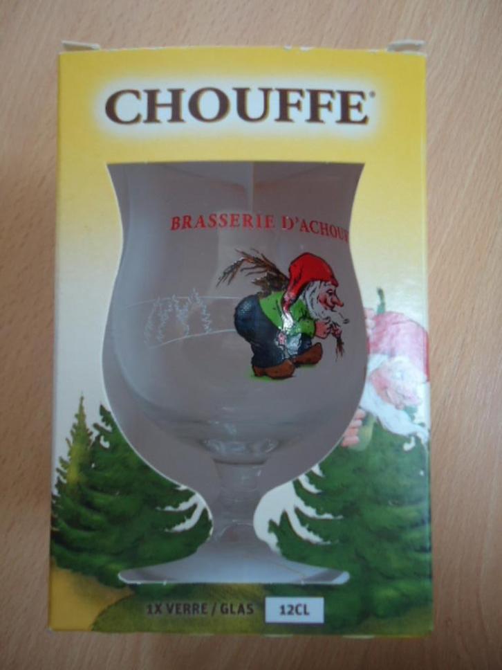 Brasserie D'Achouffe, Chouffe degustatie glas, in doos, Verzamelen, Biermerken, Nieuw, Glas of Glazen, Overige merken, Ophalen of Verzenden