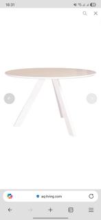 Witte ovale eettafel, Huis en Inrichting, Tafels | Eettafels, 50 tot 100 cm, 100 tot 150 cm, Ophalen of Verzenden, Zo goed als nieuw