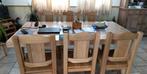 Mooie massief esdoorn houten tafel lang 186cm en breed 97cm, 50 tot 100 cm, 150 tot 200 cm, Rechthoekig, Zo goed als nieuw