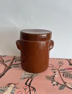 Vintage Franse bruine aardewerken pot., Ophalen of Verzenden