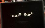 Gouden oorbellen oorknopjes Ear Climber met Zirconia, Met strass, Nieuw, Ophalen of Verzenden, Knopjes of Stekers