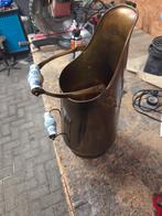 Antieke Kolenkit met Porseleinen Handvatten, Antiek en Kunst, Ophalen of Verzenden, Koper