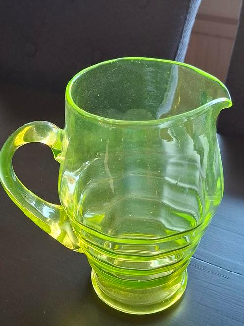 Uraniumglas Melkkan Vintage, Antiek en Kunst, Antiek | Glas en Kristal, Ophalen of Verzenden