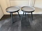 2x Leen Bakker Bijzettafel salontafel sidetable, Minder dan 45 cm, Minder dan 55 cm, Rond, Ophalen of Verzenden