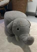 Olifanten poef, Huis en Inrichting, Ophalen, 50 tot 75 cm, Zo goed als nieuw, Grijze stoffe olifant poef