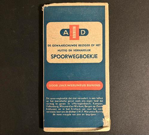 De gewaarschuwde reiziger  vermakelijk spoorwegboekje (1944), Verzamelen, Spoorwegen en Tramwegen, Gebruikt, Trein, Boek of Tijdschrift