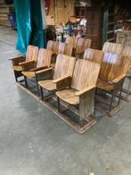 8 Oude Industriele/Vintage Bioscoopbankjes/Theaterbankjes, Huis en Inrichting, Ophalen, Gebruikt, Overige kleuren, Industrieel/Vintage