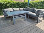 Luxe aluminium loungeset met verstelbare tafel – lichtgewich, Ophalen, Zo goed als nieuw, Aluminium, Eettafel