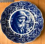 Delfts blauw Boch freres la louviere oude visser met pijp, Ophalen of Verzenden