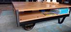 SALON TAFEL OUDE PALLETWAGEN, Huis en Inrichting, Tafels | Salontafels, Ophalen, Gebruikt, 100 tot 150 cm, 50 tot 100 cm