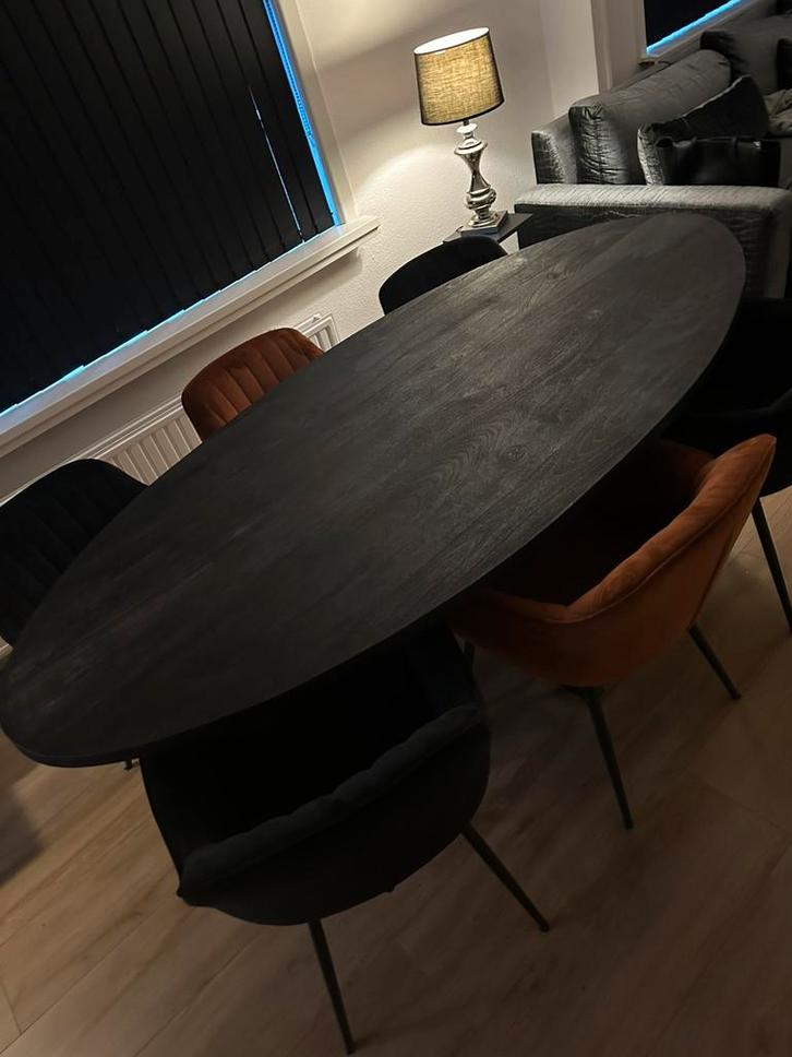 Eethoek, Huis en Inrichting, Tafels | Eettafels, Zo goed als nieuw, 100 tot 150 cm, 200 cm of meer, Vijf personen of meer, Ovaal