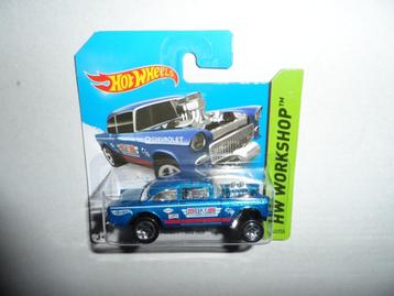 Hot Wheels - '55 Chevy Bel Air Gasser (blauw) 1:64
