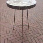 Handige bijzettafel | Vintage groen hout, Huis en Inrichting, Tafels | Eettafels, Ophalen, 50 tot 100 cm, Rond, 50 tot 100 cm