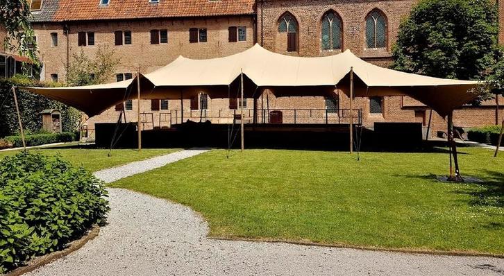 Stretchtent te huur - Diverse maten & korting!, Tuin en Terras, Partytenten, Zo goed als nieuw, Partytent, 2 meter of meer, 8 meter of meer