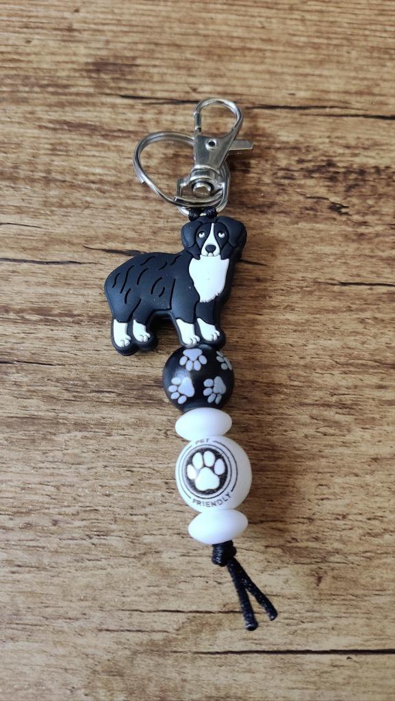 Sleutelhanger  Tashanger Bagcharms Border collie, Sieraden, Tassen en Uiterlijk, Tassen | Damestassen, Nieuw, Verzenden