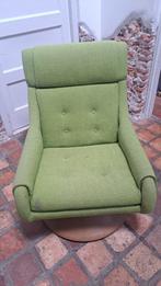 Mid-century design fauteuil met trompetvoet, Huis en Inrichting, Stoelen, Ophalen, Gebruikt, Overige kleuren, Mid-century