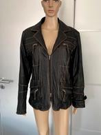 J526 Echt leren jasje maat 44=L leer leder jas blazer zwart, Zwart, Maat 42/44 (L), Jilani, Ophalen of Verzenden