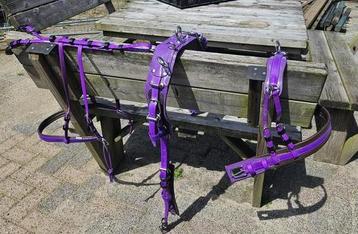 Kunststof mini shetlander tuig paars beschikbaar voor biedingen