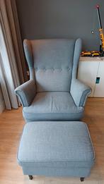 Ikea Strandmon Oorfauteuil - Donkergrijs, Ophalen, Zo goed als nieuw, 75 tot 100 cm, Stof
